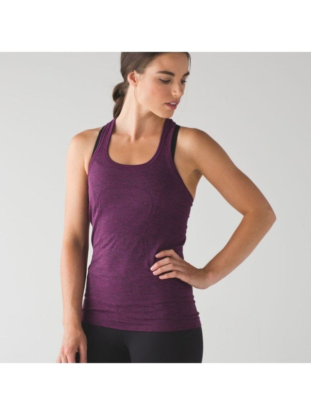 Lululemon Swiftly Tech Racerback Black / Chilled Grape